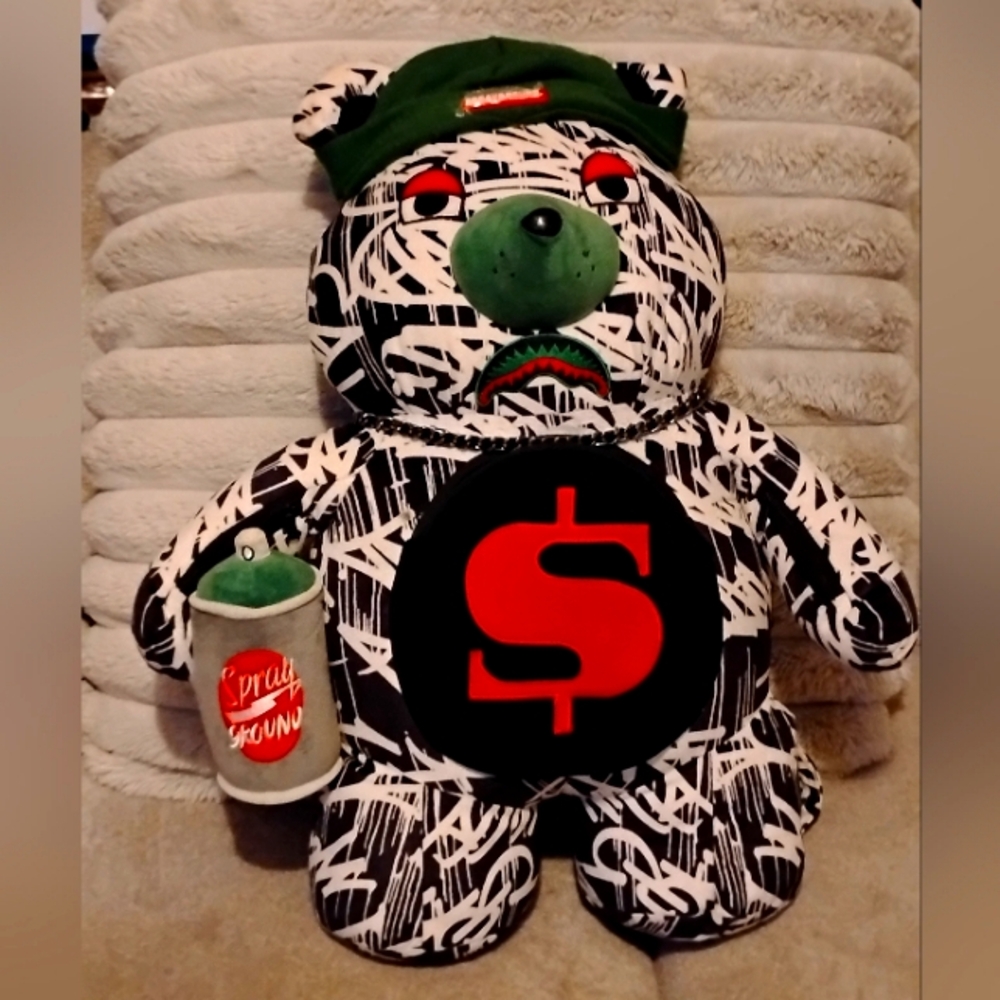 Sprayground Scribble Shark Bear Backpack